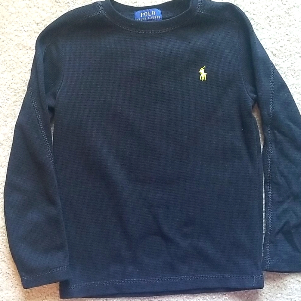Boys 5 Ralph Lauren Polo Black Thermal Shirt